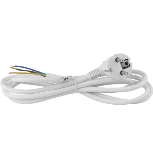 Flexo cord PVC white 3 x 1.5 mm, 2 m