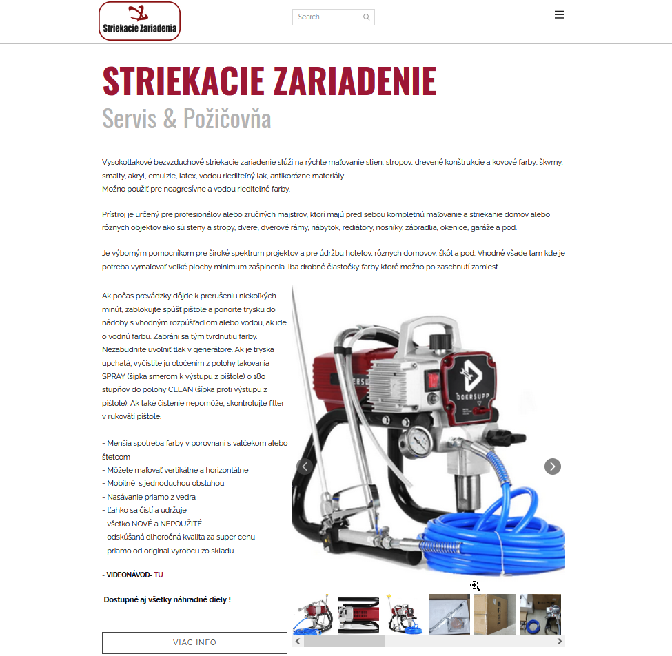 Striekacie zariadenia – Airless